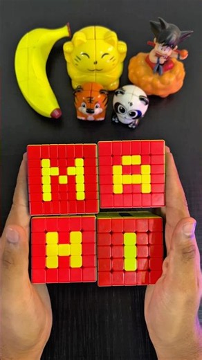 I Wrote "MAHI" on 4 Rubik's Cubes! ✍️🧩