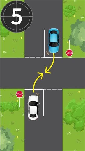 Two Stop Signs? What’s the Rule? #car #driving #learn #stopsign #intersection