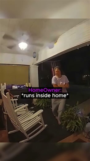 Random Man Relaxing On Stranger's Porch.