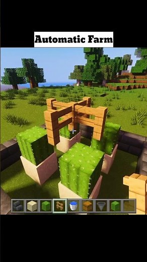 Minecraft Automatic Crop Farm #shorts