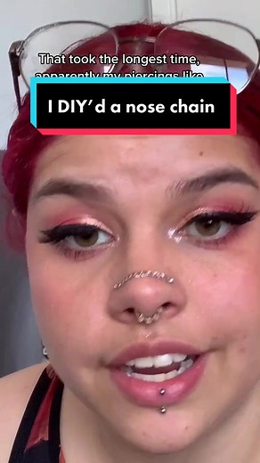 DIY Nose Chain for Both Sides Pierced Nose