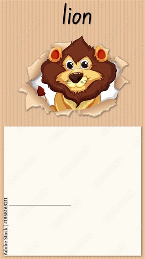 Educational Alphabet Animation Teaching Letter L with a Cartoon Lion