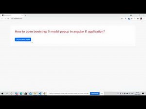 Open Bootstrap 5 Modal in Angular 11