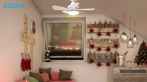 Auzev Socket Fan Light with Remote 2000 Lumen Screw in Ceiling Fan in Light Socket Noiseless Socketfan with 3 Speeds, 2 Timers & Adjustable CCT, Dimmable for Bedroom, Kitchen, Living Room, Garage