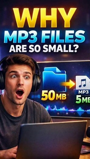 Why MP3 Files Are So Small 🤯 | The Secret of Audio Compression in 30 Seconds