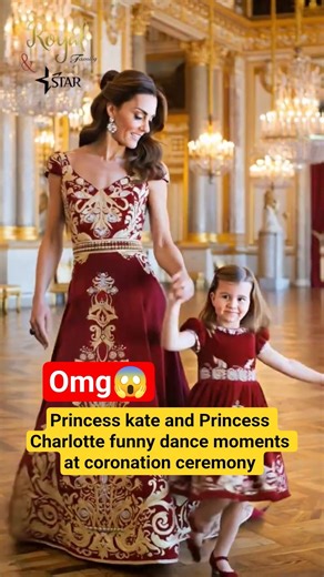 Princess kate and Princess Charlotte funny dance moments at Christmas #shorts #kingcharles #kate #us