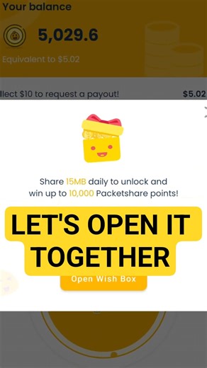 🎁 PacketShare Wish Box Opening – Free Bonus Credits Revealed! 💸 (Passive Income App)