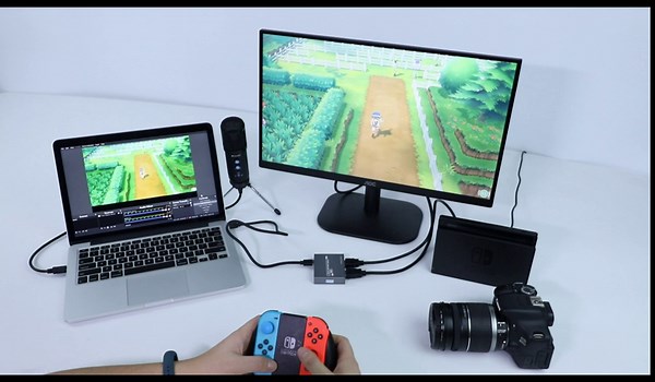 Video Capture Card，4K 1080P HDMI USB3.0 HD Audio/Video Capture Device，PS4 Switch OBS YouTube passthrough Realtime Streaming and Recording，Compatible with Windows Mac OS Linux