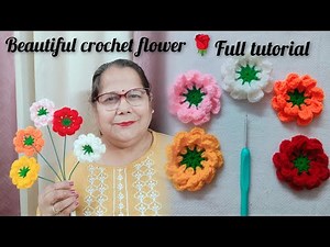 Beautiful crochet flower tutorial for beginner एक फूल से बहुत सारे project बनाएं@mg_crochetstudio