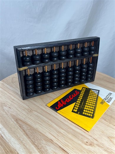 Vintage Fujimoto Japanese Abacus With Instruction Book: Mid-century Soroban Calculator - Etsy