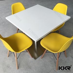 [Hot Item] Square Marble Stone Fast Food Court Dining Table