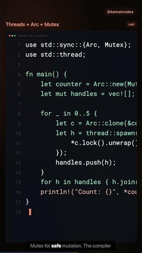 Rust Tutorial #14: Concurrency #Short