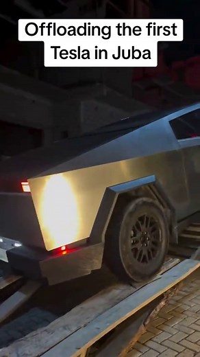 Offloading Tesla Cybertruck in Juba: First Delivery