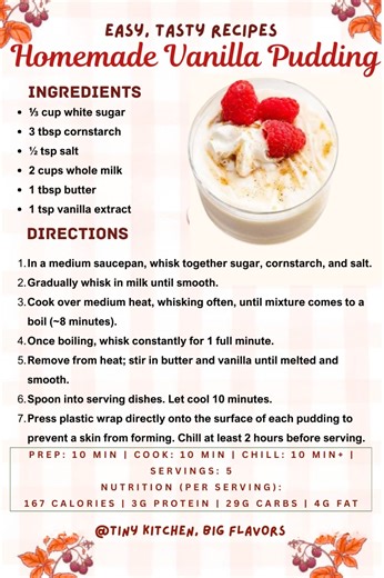 4.2K views |  Homemade Vanilla Pudding Smooth, creamy, and perfectly...