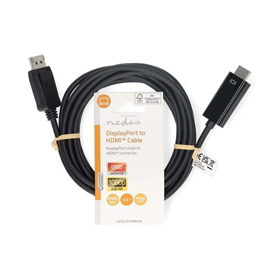Câble DisplayPort vers HDMI - 3m - Noir
