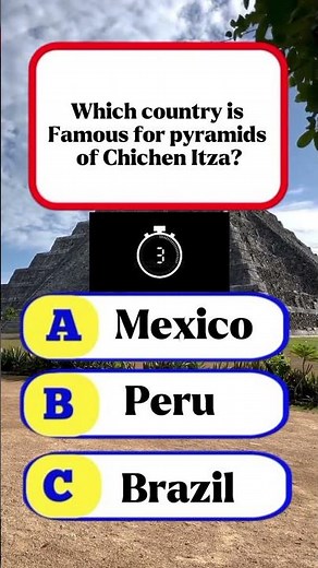 Which country is famous for pyramids of chichen itza? #quiz #pyramids