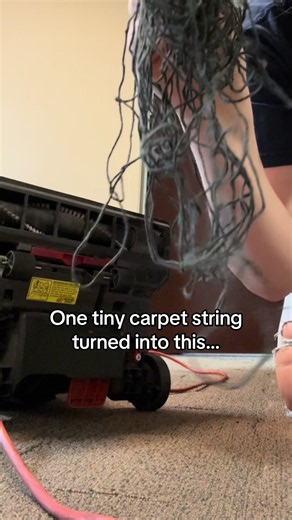 Janitor’s Vacuum Mishap: One Carpet String Disaster