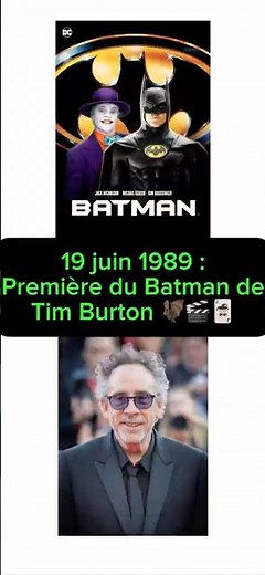 19 juin 1989 : Première du Batman de Tim Burton 🦇🎬🃏 #histoire #batman