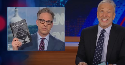 Jon Stewart Tears Into Jake Tapper, CNN For Ill-Timed Biden Book Promotion