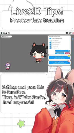 Face tracking in #Live2D! 🫵🐈