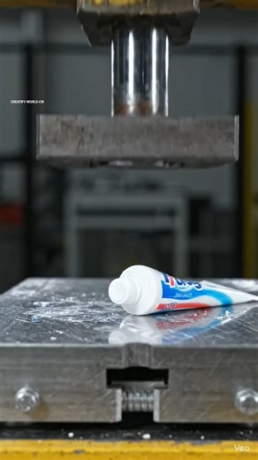 Most Satisfying Toothpaste Crush Ever 🤯 | Hydraulic Press 😱🙀 #shorts #ytshorts #viral