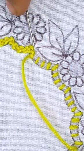 201K views · 828 reactions | Easy neckline embroidery tutorial! #trending #embroideryart #fypシ゚ #content #tutorial #diy #support #cute #satisfying #easy #hand #embroidery #diycrafts #viral #design #fb #reels #stitch #handmade #fbreels #useful #border #neck #viralvideo #reelsfb #reelsvideo #viralreels #viralreelsfb | Crafts & Embroidery | Facebook