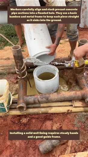 DIY Well Drilling with Concrete Rings