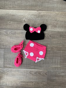 Mouse Baby Girl Costume, Newborn Photography Outfit Girl, Childrens Day Gift, Baby Mouse Hat, Crochet Infant Boots, Baby Photo Session - Etsy