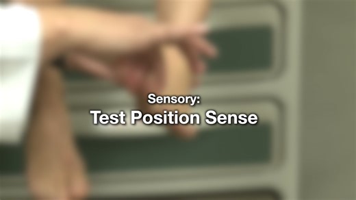 Sensory: Test Position Sense