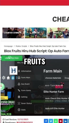 Blox Fruits Hiru Hub Script
