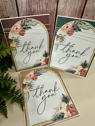 Vintage Arch Thank You Cards – Set of 6 Handmade - Etsy
