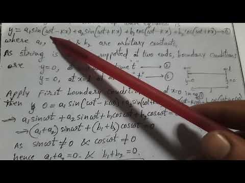 Modes of vibrations of a stretched strin g clamped at both ends with 📝
