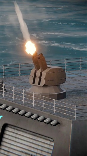 Four barrels AK-630M2 Kvartet AA System 🔥 | Modern Warships | #Shorts