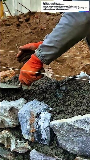 Stone Masonry with Mortar: Essential Construction Basics - Educational Short"‎