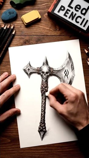 Drawing the Leviathan Axe in 8 Seconds! 🪓