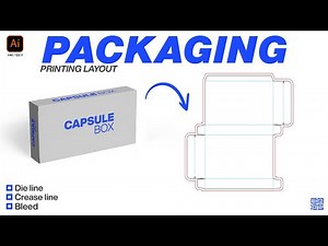 Capsule Medicine Box | Packaging Printing Layout | Adobe illustrator in HINDI / हिंदी में