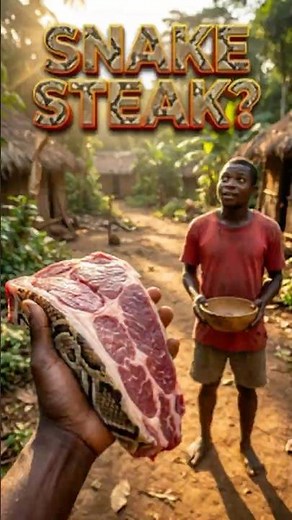 Smoked Python Recipe! 🐍🥩 | Tribal Cooking #shorts