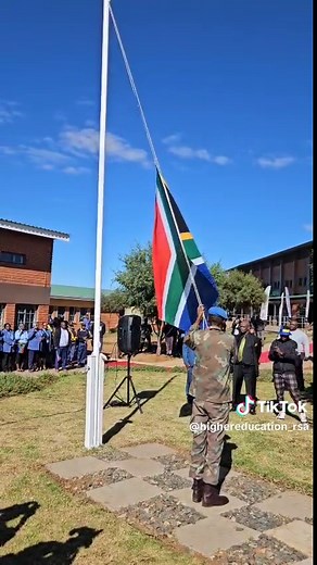 South African Flag Hoisting Ceremony at Primary School