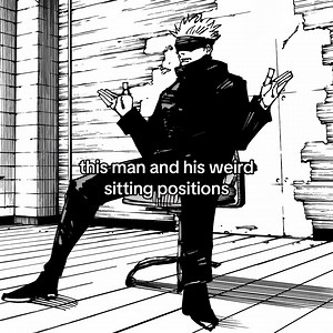 Gojo's Weird Sitting Poses in Jujutsu Kaisen