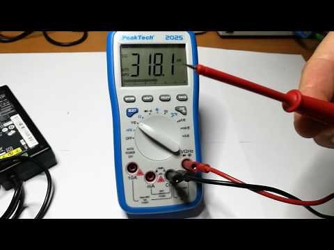 How to check a notebook AC Adapter with a multimeter