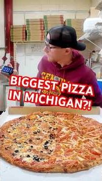 THE BIGGEST PIZZA IN MICHIGAN!? #foodchallenge #manvsfood #pizza #eatingchallenges