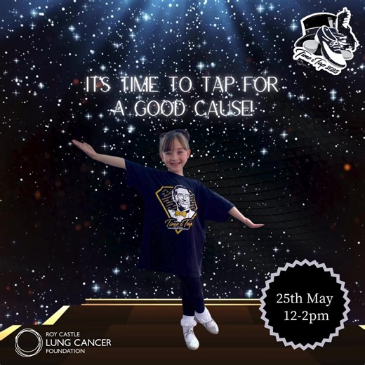 💙 Tap, Dance & Make a Difference! Roy Castle was a tap-dancing legend—now it’s your turn to take the stage! 👞 Join Time to Tap 2025 and use your love of dance to raise vital funds for lung cancer support. Whether you prefer a waltz clog, a Maxie Ford, or a classic time step, every tap makes a difference. 🏅 Every participant gets a Time to Tap medal as a reward for their incredible efforts! Plus, grab the exclusive 2025 t-shirt and tap in true style. 📅 Sign up now and let’s tap for change! 👉