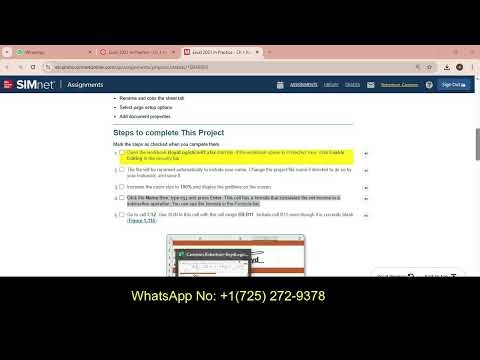 Excel 2024 In Practice - Ch 3 Advanced Project 1-7 | SIMnet Assignment Help Guide Step by Step