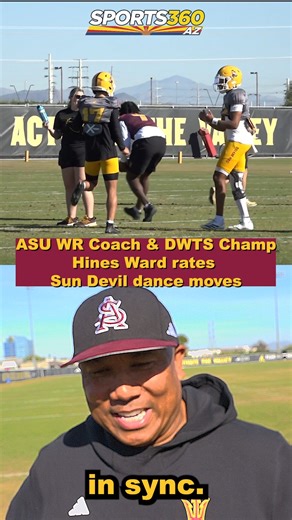 Sports360AZ.com on Instagram: "ASU wide receivers coach and Dancing with the Stars Champion Hines Ward took some time to grade the 2025 Sun Devil team on their dance moves. When it was all said and done, Coach Ward crowned the winner of this season's Dancing with the Devils. Check out the full story on Sports360AZ.com!"