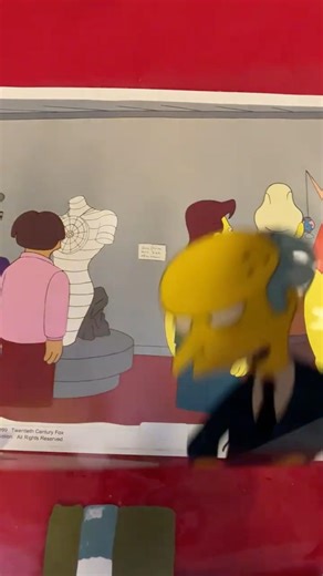 Simpsons animation art cel flip forward and reverse!