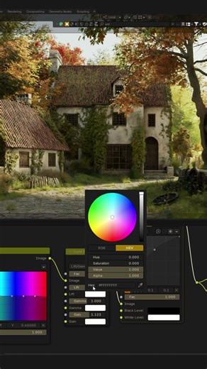 Post production Artwork in blender using Compositing and real-time Compositor #cinematic #blender