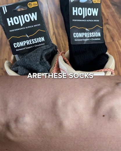Compression socks aren’t supposed to hurt. But most options are way too tight, overheat your feet, and start sliding down halfway through your day. Hollow Socks were built to solve that problem. We combined ultra-soft baby alpaca fibers with light, breathable compression that stays up, feels good, and actually works. ✅ 15–20 mmHg compression to reduce swelling ✅ Cushioned support to relieve foot pain ✅ Made from breathable baby alpaca fiber ✅ Moisture-wicking, odor-resistant, temperature regulat