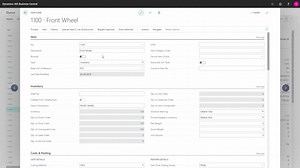 Item fields relevant for the Planning Department