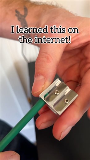 🥤 Use a straw and a pencil sharpener to make a cable organizer for untidy cords! #homeoffice #storagesolutions #organization #diyprojects #workfromhome | Jeff & Lauren