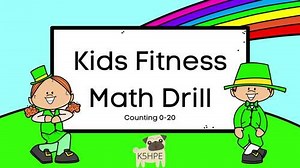 March Counting, Kids Fitness Math Drill Brain Break, Video & Slides!